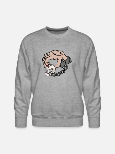 Prison Skull - Men's Premium Sweatshirt - heather grey