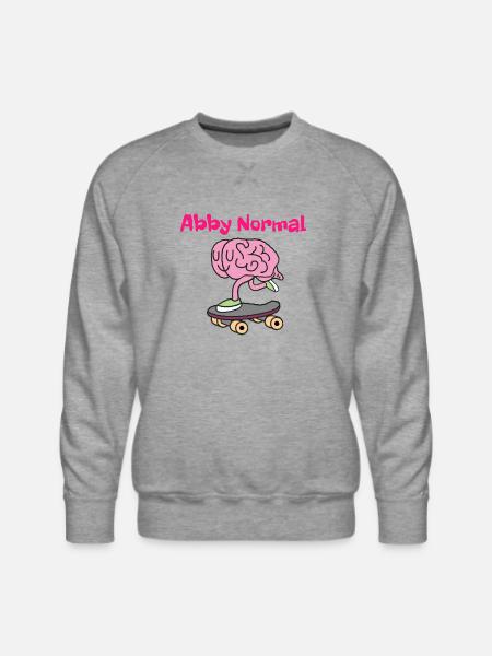 Abby Normal Brainskating - Men's Premium Sweatshirt - heather grey