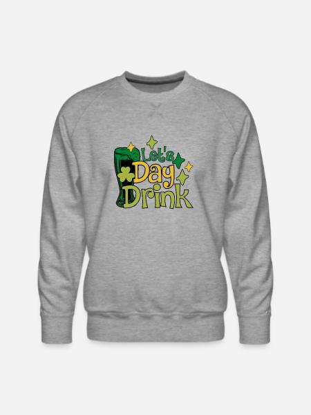 Lets Day Drink green - Men's Premium Sweatshirt - heather grey