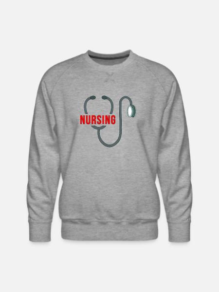 Stethoscope Nursing - Men's Premium Sweatshirt - heather grey