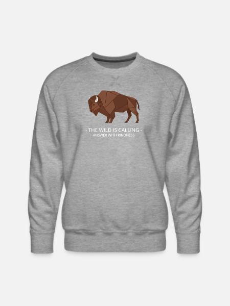 The wild is calling - Men's Premium Sweatshirt - heather grey