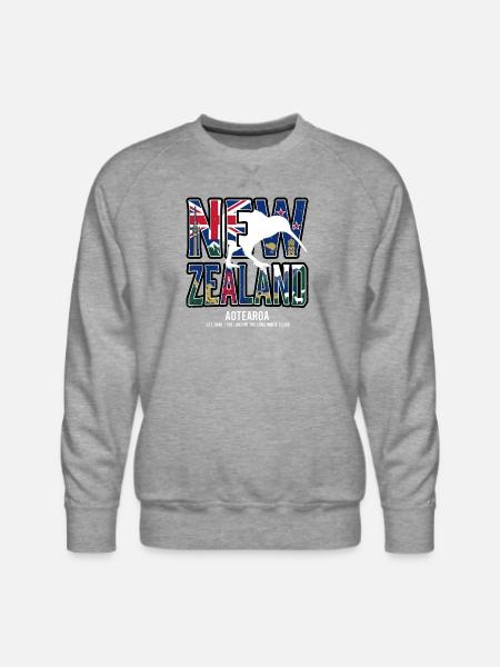 New_Zealand - Men's Premium Sweatshirt - heather grey