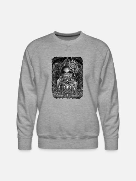 Sinner skull mask - Men's Premium Sweatshirt - heather grey