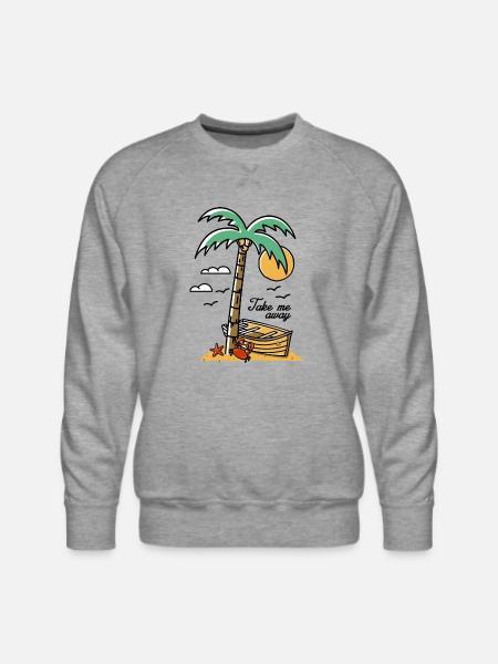 Take Me Away - Men's Premium Sweatshirt - heather grey