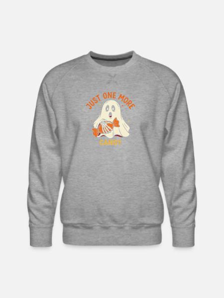 Just One More Candy Ghost - Men's Premium Sweatshirt - heather grey
