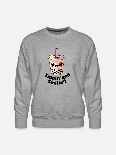 Sippin and Smilin - Men's Premium Sweatshirt - heather grey
