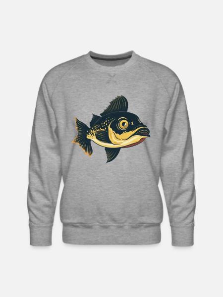 Fishing Trout Fisherman - Men's Premium Sweatshirt - heather grey