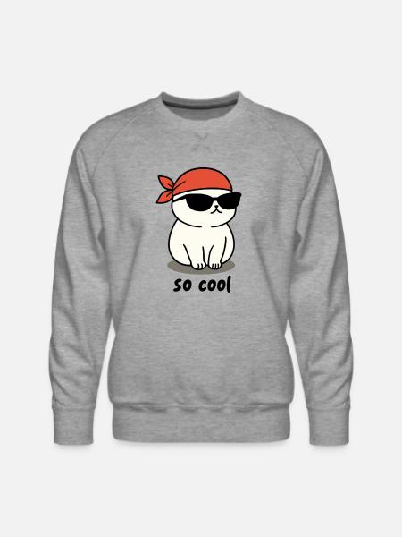 so cool cat - Men's Premium Sweatshirt - heather grey