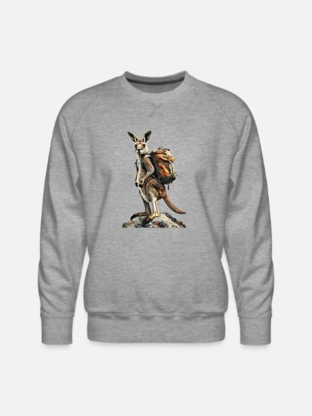 Kangaroo - Men's Premium Sweatshirt - heather grey