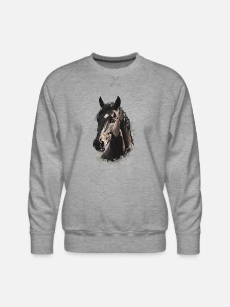 Horse - Men's Premium Sweatshirt - heather grey