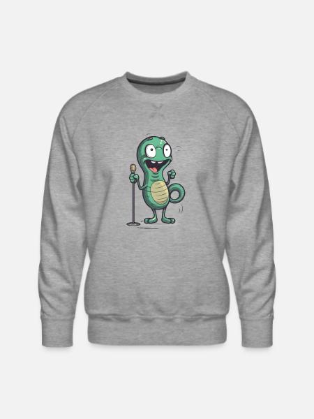 Jokester Lizard Live - Men's Premium Sweatshirt - heather grey