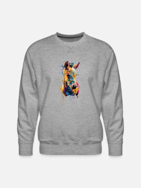 Horse - Men's Premium Sweatshirt - heather grey