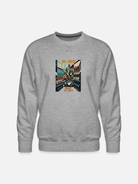 Abstract mirrored figure - Men's Premium Sweatshirt - heather grey