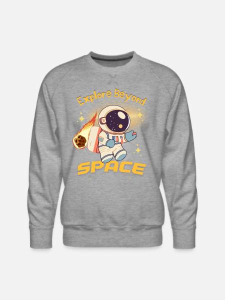 Explore the Space - Men's Premium Sweatshirt - heather grey