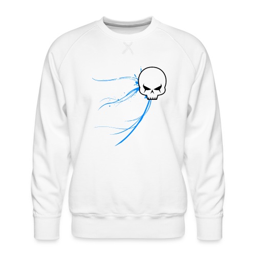 cyber skull bluw - Men's Premium Sweatshirt