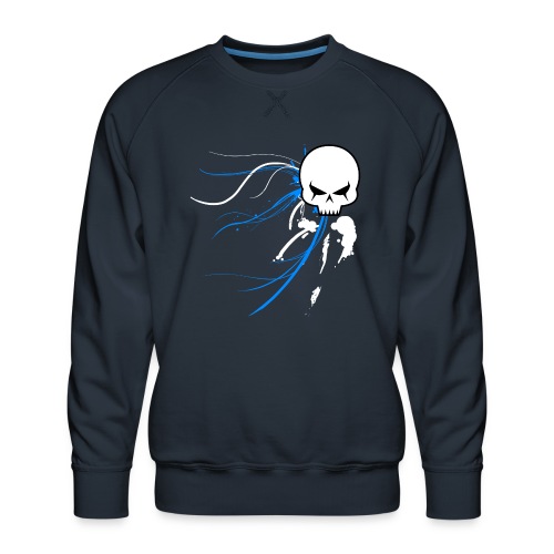 cyber skull bluw - Men's Premium Sweatshirt