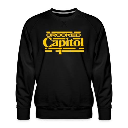 Crooked Capitol Logo Gold - Men's Premium Sweatshirt
