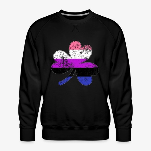 Genderfluid Shamrock Pride Flag - Men's Premium Sweatshirt
