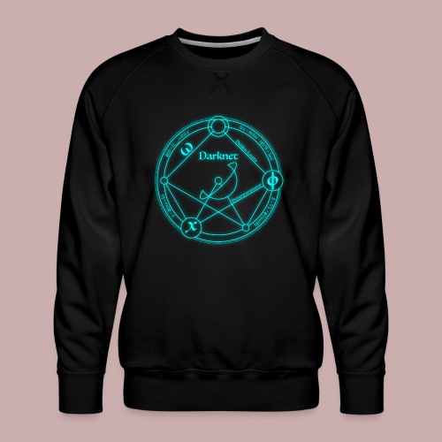 darknet logo cyan - Men's Premium Sweatshirt