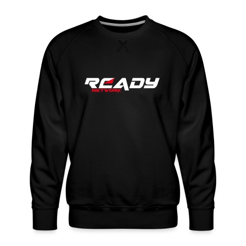 Ready Network Main Logo WHITE 300DPI png - Men's Premium Sweatshirt