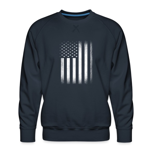 US Flag Distressed - Men's Premium Sweatshirt