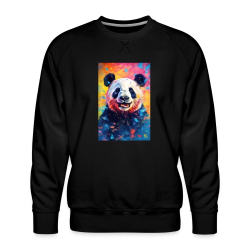 Paint Splatter Panda Bear - Men's Premium Sweatshirt