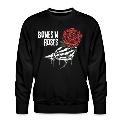 skull bones roses - Men's Premium Sweatshirt