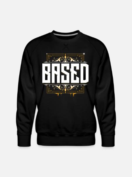 Based - KekW - Omegalul - Twitch - Men's Premium Sweatshirt - black