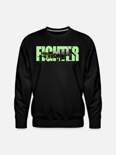 Fighter P-47 Thunderbolt - Men's Premium Sweatshirt - black