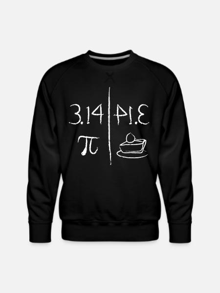 Pi Mirrors Pie - Men's Premium Sweatshirt - black