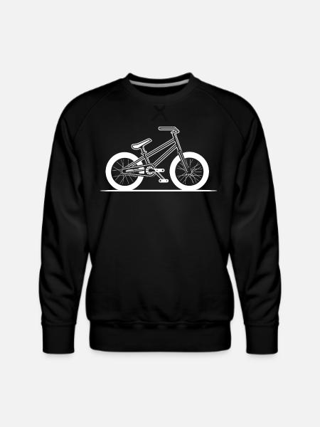 BMX Bike Drawing - Men's Premium Sweatshirt - black