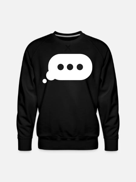 Typing Bubble - Men's Premium Sweatshirt - black