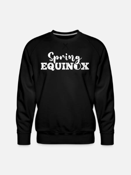 Spring Equinox Floral Script - Men's Premium Sweatshirt - black