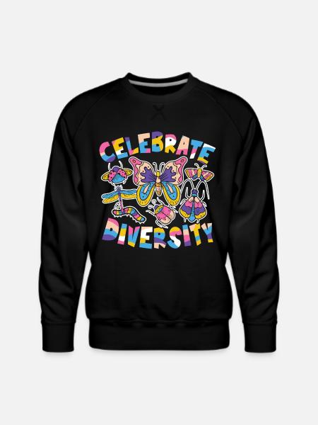 Celebrate Diversity - Men's Premium Sweatshirt - black
