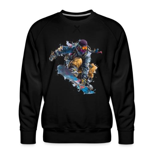 Snowboarding: Splash of Speed - Men's Premium Sweatshirt