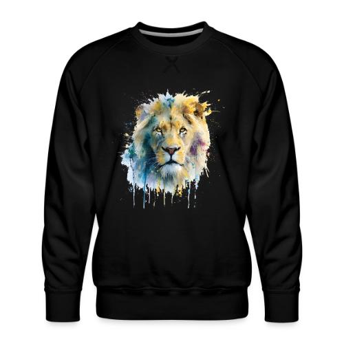 Splash-Art Lion Face - Men's Premium Sweatshirt