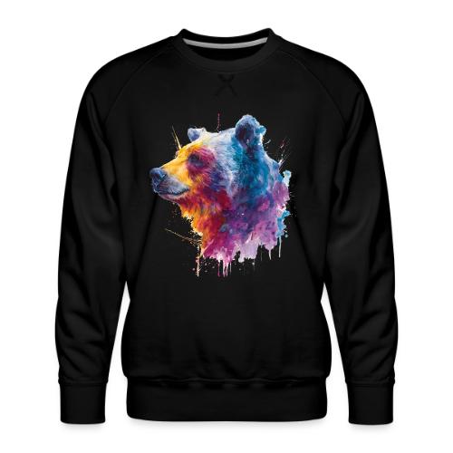 Watercolor Bear Portrait - Men's Premium Sweatshirt