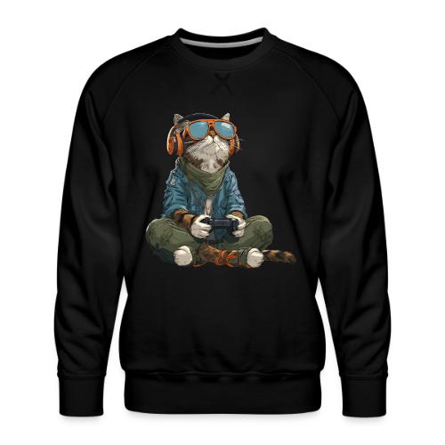 Cat: Purrfect Player - Men's Premium Sweatshirt