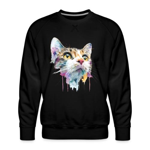 Chromatic Cat Splash - Men's Premium Sweatshirt