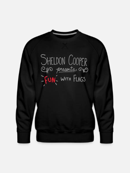The Big Bang Theory Fun With Flags - Men's Premium Sweatshirt - black