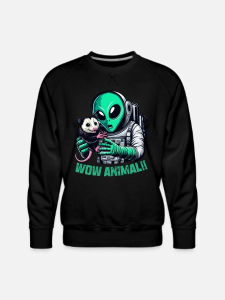 Aliens And Opossum - Men's Premium Sweatshirt - black