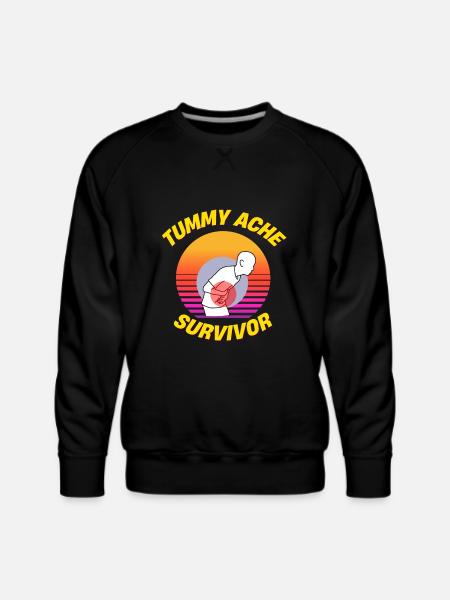 Tummy ache survivor - Men's Premium Sweatshirt - black