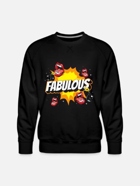 Comic Style Design Pow! - Men's Premium Sweatshirt - black