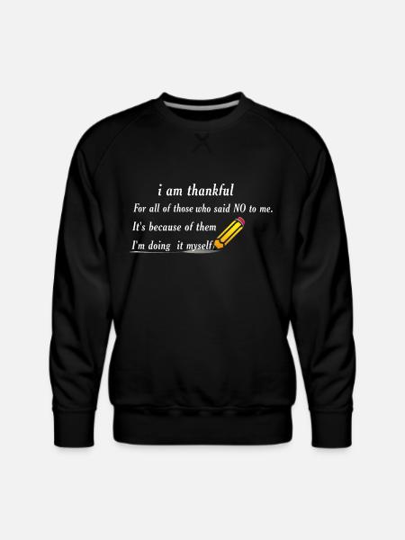 THANKFUL - Men's Premium Sweatshirt - black