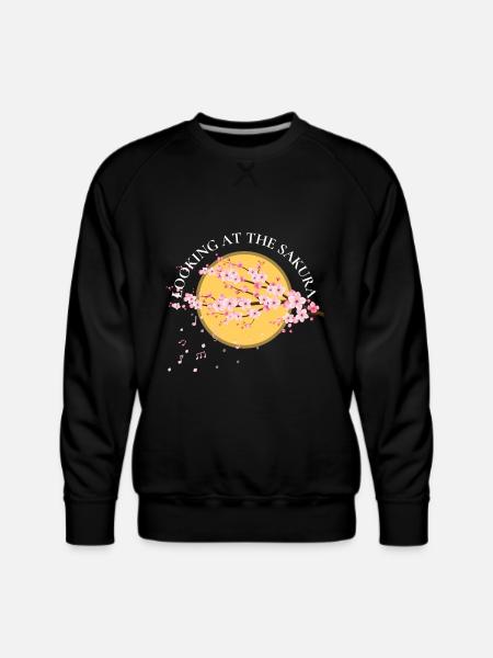 Looking at the SAKURA - Men's Premium Sweatshirt - black