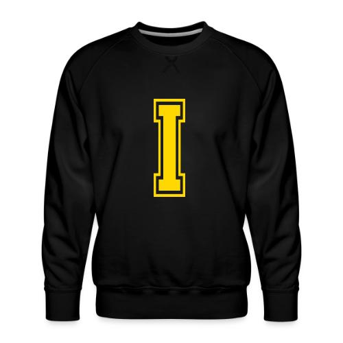 Letter I – Capital Athletic Alphabet Monogram - Men's Premium Sweatshirt