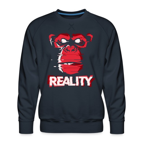 real ape monkey reality - Men's Premium Sweatshirt