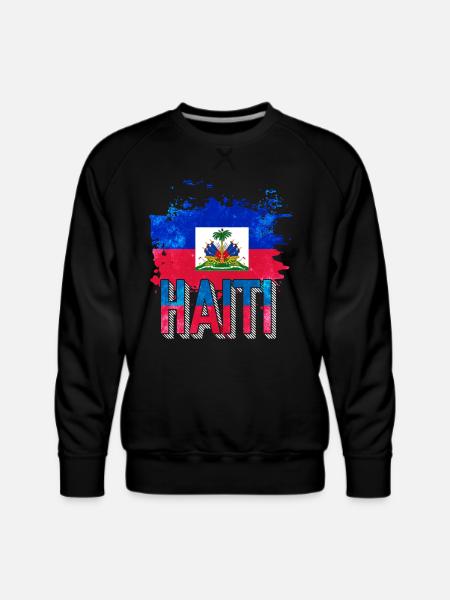 Haitian Holidays Haiti Flag - Men's Premium Sweatshirt - black