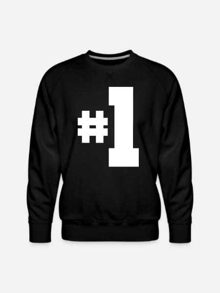 number 1 - Men's Premium Sweatshirt - black