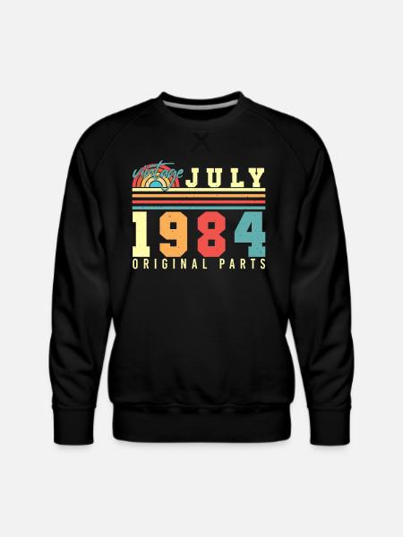 Original July 1984 - Men's Premium Sweatshirt - black